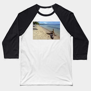 driftwood on the beach Baseball T-Shirt